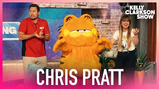 Chris Pratt & Garfield Surprise Kelly Clarkson Show Audience With Movie Tickets
