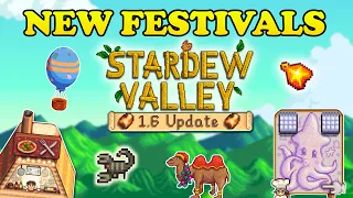 ALL The NEW Festivals in The Stardew Valley 1.6 Update