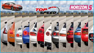 Forza Horizon 5 - Top 19 Fastest Nissan Cars | Acceleration & Top Speed Battle (All Tune)