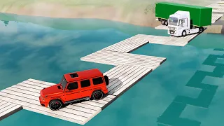 Car vs ZIG ZAG Bridge TRAP ▶️ BeamNG Drive