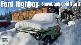 Ford Highboy Snowbank Cold Start