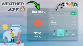 Weather App Project🌡:HTML CSS, and JavaScript.! Step-by-Step Guide