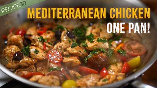 Healthy Mediterranean Chicken with Cherry Tomatoes and Olives