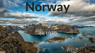 FLYING OVER NORWAY 4K UHD Ambient Drone Film + Music by Nature Relaxation for Stress Relief