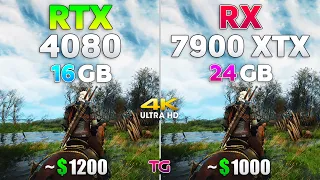 RTX 4080 vs RX 7900 XTX - Test in 8 Games l 4K Ray Tracing