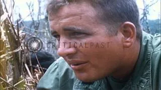 US soldiers of 1st Air Cavalry Division talk to Catholic chaplain and over phone ...HD Stock Footage