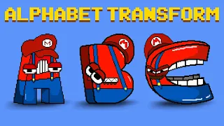 Alphabet Lore But It’s Mario Transform | Big trouble in Super Mario Bros 3 | Game Animation