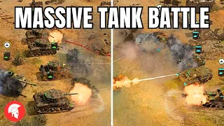 MASSIVE TANK BATTLE | COH3 | US Forces | 4vs4 | No Commentary