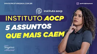Português Inst. AOCP 2022 - 5 temas que você precisa dominar!