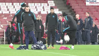 Messi, Suarez and Neymar showboat in Barcelona training