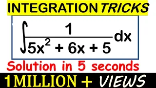 INTEGRATION SHORTCUT METHOD- Trick to calculate Integrals for Quadratics