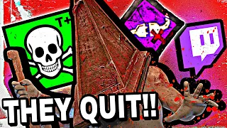 TOXIC Pyramid Head Makes STREAMERS QUIT!! | Dead by Daylight