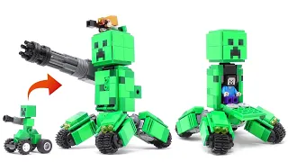 Upgrading My Son's Creeper Tank [LEGO Minecraft - Detailed Build]