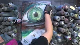 Eye of Blury Dream - SPRAY  PAINT ART by Skech