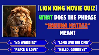 🦁👑 The Lion King | Lion Song | Lion King Songs | Disney Song Quiz | Movie Quiz! 🌟