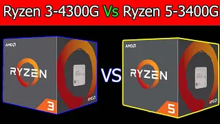 Ryzen 3-4300G VS Ryzen 5-3400G   ||  1080p, Medium Setting  Gaming Benchmarks.