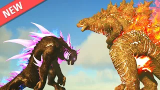 EVOLVED GOJIRAN vs. MIRE/MECHA and LEGENDARY GODZILLA | ARK Kaiju Battle