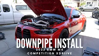 INSTALLING DOWNPIPESS ON MY 2022 BMW M4 COMPETITION G82!!