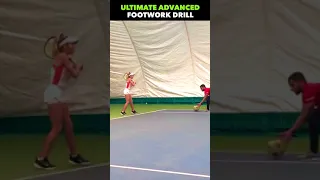 ULTIMATE ADVANCED FOOTWORK DRILL FEATURING KSENIA EFREMOVA #tennis #shorts