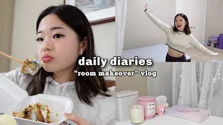 🌱 daily diaries: aesthetic room revamp, sushi mukbang, cleaning my space 🛁