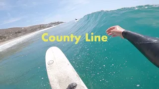 Longboard surf session at County Line (crowded line up but fun day)