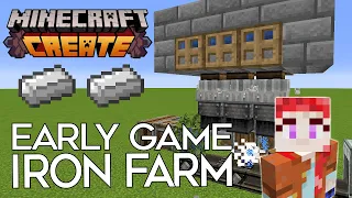 Minecraft Create Mod (1.20.1): Automatic IRON FARM Very Easy and Early Game