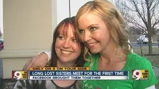 Sisters meet for first time after viral FB post