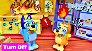 BLUEY Toy: Be Careful! 🚫 - Saving Energy and Be Careful with Fire | Remi House