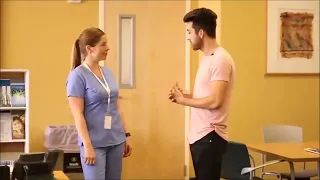 Kissing prank on nurse