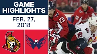 NHL Game Highlights | Senators vs. Capitals - Feb. 27, 2018