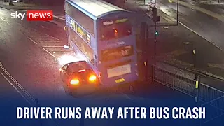 Bristol: Driver runs away after colliding with bus