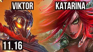 VIKTOR vs KATARINA (MID) | 10/2/11, 300+ games | KR Diamond | v11.16