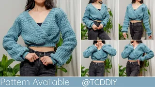 How to Crochet: Wrap Sweater | Pattern & Tutorial DIY