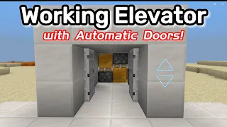 How to Make Elevator with Automatic Doors in Minecraft Bedrock 1.19