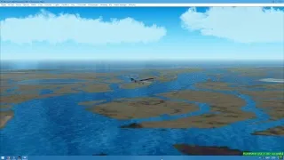 FS2004 | MD-82 MADDOG | Vienn to Faro | VATSIM | Landing