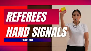 🔴REFEREES HAND SIGNALS IN VOLLEYBALL