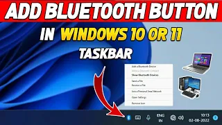 How to add Bluetooth icon in windows 10 or 11 taskbar 2023 |Bluetooth icon taskbar me kaise add kare