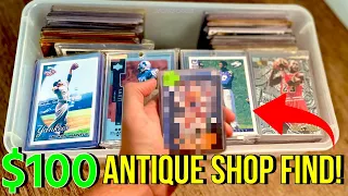 $100 SPORTS CARDS BOX AT ANTIQUE SHOP…FIND OF THE YEAR?!