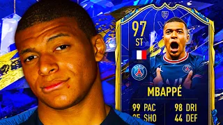 BEST ST! 🔥 97 TOTY MBAPPE PLAYER REVIEW - FIFA 22 ULTIMATE TEAM