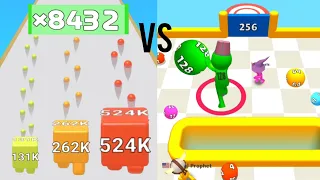 2048 Jelly Shooter VS Merge.io 2048 Cube ball