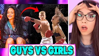 Men vs Women fights !!! |  REACTING to Guys Vs Girls In MMA