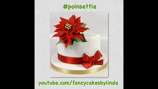 How to Make a Christmas Poinsettia Sugar Flower from gumpaste or flower paste  step by step Tutorial