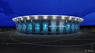 Nueva Romareda. Diseño Conceptual Estadio en Parking Norte Zaragoza. Autocad y Lumion 6.0