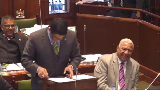 Fijian Minister for Economy, Hon. Aiyaz Sayed-Khaiyum right of reply on 2016-2017 Budget.
