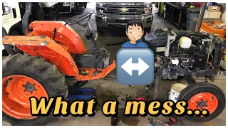 Splitting Kubota Tractor for NO REASON... Dual Clutch Adjustment! DIY