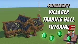 Minecraft Villager Trading Hall Tutorial [Aesthetic Farm] [Java/Bedrock Edition] [1440p HD]