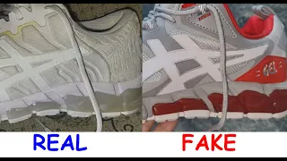 Asics gel  real vs fake review. How to spot fake Asics Gel quantum sneakers