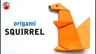 ORIGAMI SQUIRREL - DIY Paper Squireel - Easy Paper Animal Crafts - Origami Animals