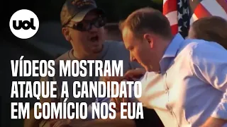 Candidato republicano é atacado por homem com objeto pontiagudo durante comício em Nova York