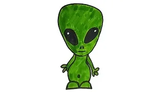 How to draw an Alien | Easy step by Step Drawing for kids